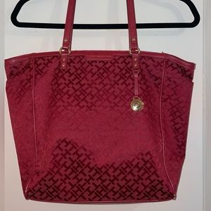 Large Red Tommy Hilfiger tote bag